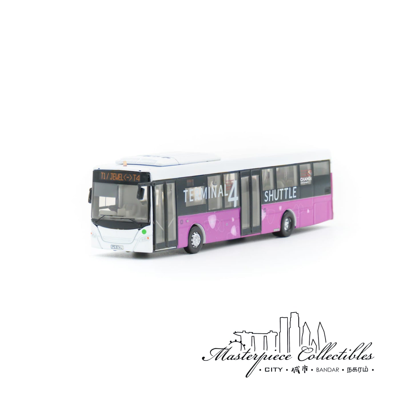1/110 Singapore Scania K230UB Bus Terminal 4 Shuttle No.24