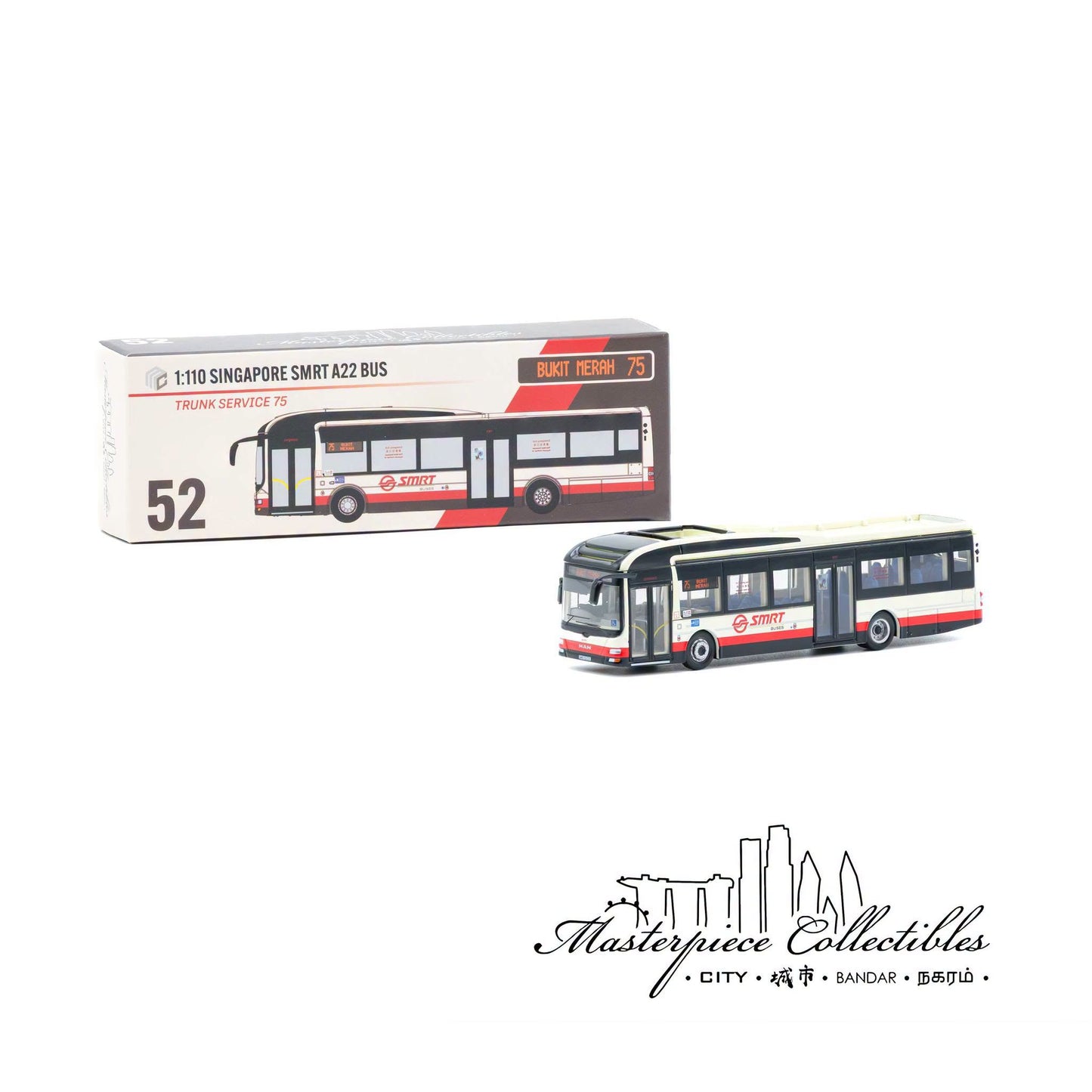 1/110 Singapore SMRT A22 Bus No. 52