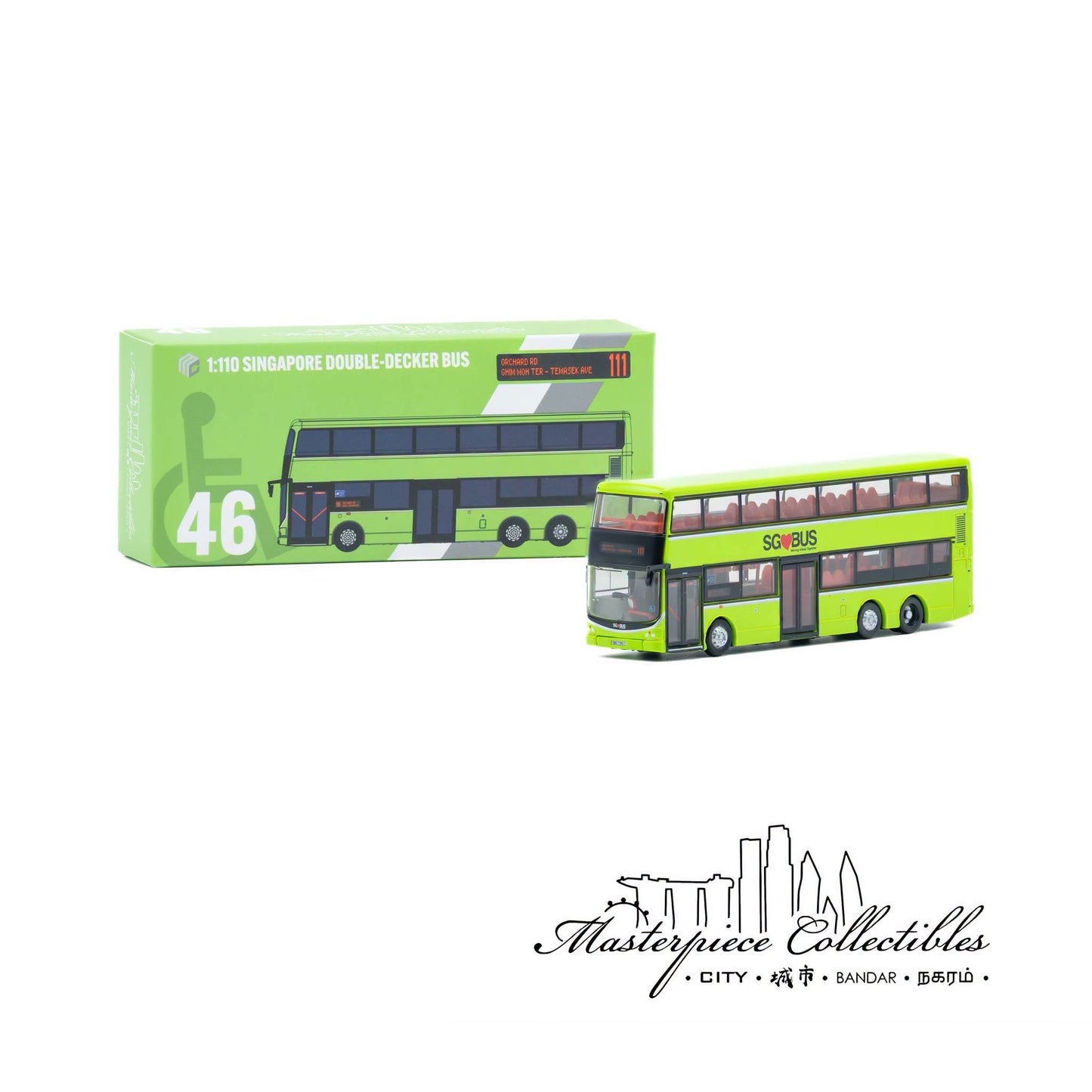 1/110 Singapore Double Decker Bus No. 46