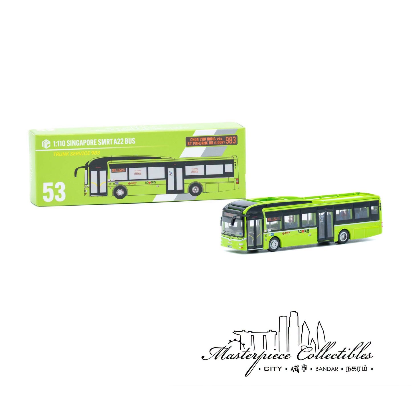1/110 Singapore SMRT A22 Bus No. 53