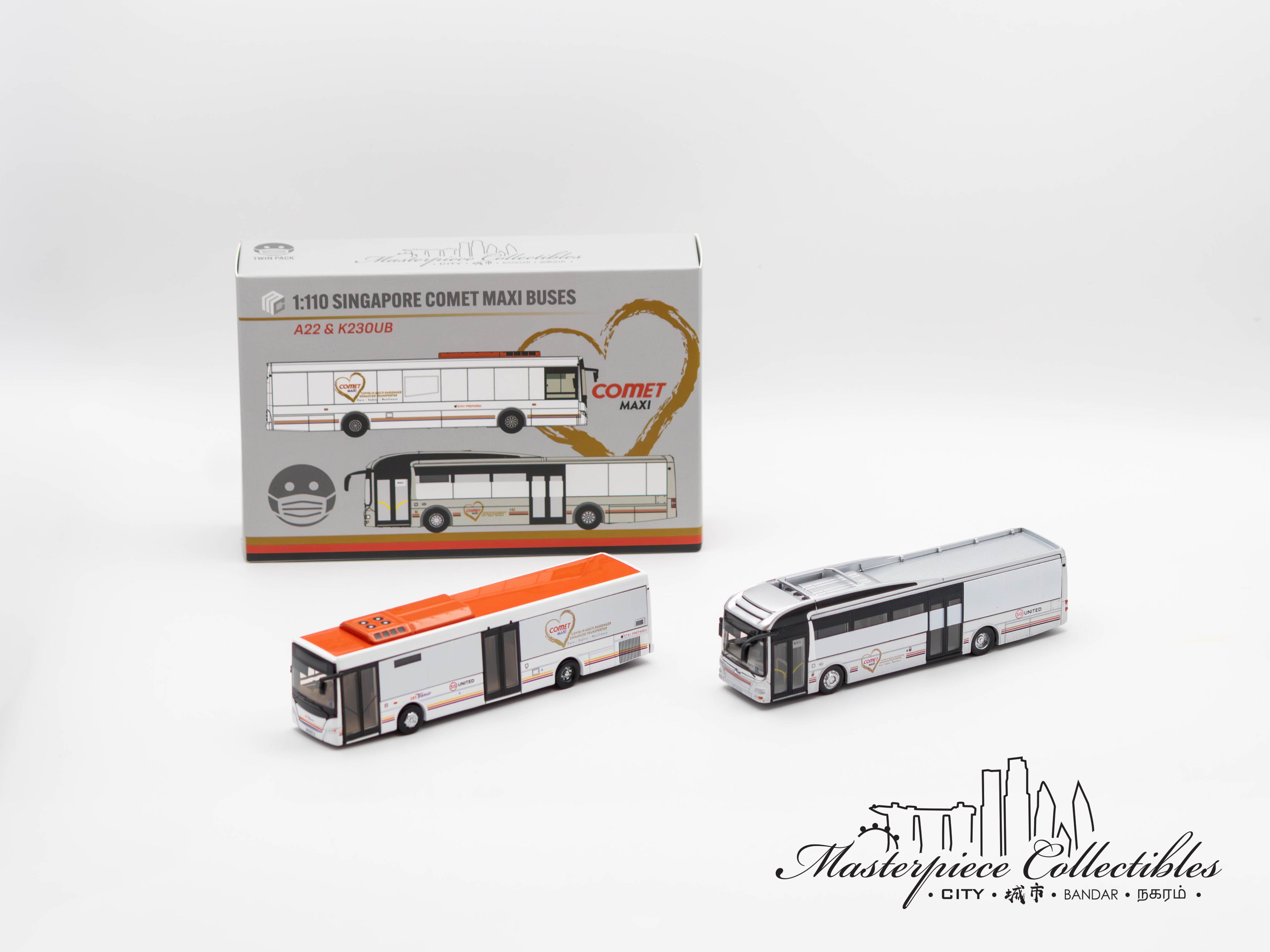 1/110 Singapore Comet Maxi Buses ( A22&K23OUB) – Masterpiece