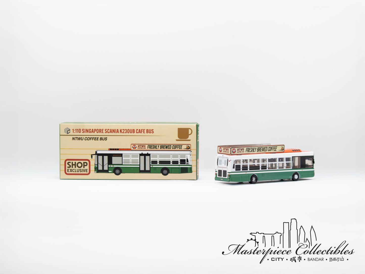 1/110 Singapore Scania K23OUB Coffee Bus (Shop Exclusive)