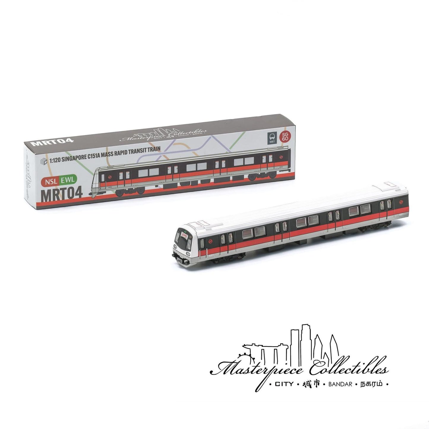 1/120 Singapore C151A Mass Rapid Transit Train MRT04
